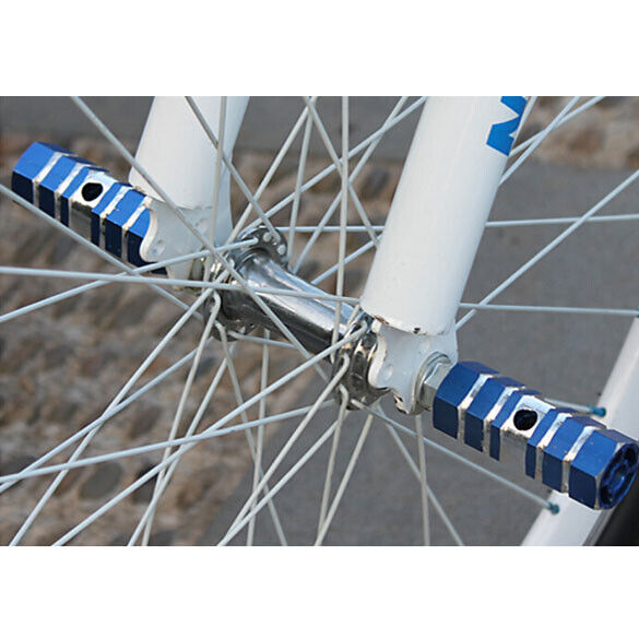 2pcs BMX Mountain MTB Bike Bicycle Alloy Axle Pedals Foot Stunt Pegs Blue