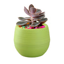 Plastic Round Small Flower Pot Indoor Unbreakable Bonsai Plant Pot (Green)