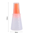 Silicone Oil Bottle with BBQ Grill Oil Brush Baking Kitchen Tools (Orange)