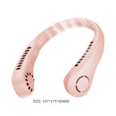 Mini Bladeless Hanging Neck Fan USB Rechargeable Summer Air Cooler (Pink)