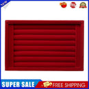 Velvet Earrings Ear Studs Display Stand Holder Organizer Rack (Red)