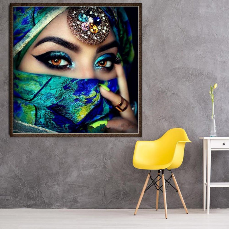 5D DIY Masked Lady Diamond Painting Embroidery Rhinestones Cross Stitch Kit