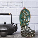 Carp Lotus Shape Ceramic Backflow Burner Incense Censer for Home Office Ornament