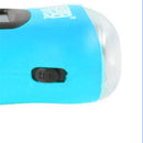 Hand Crank Solar Dynamo Torch Lamp Outdoor Emergency LED Flashlight (blue) Newly