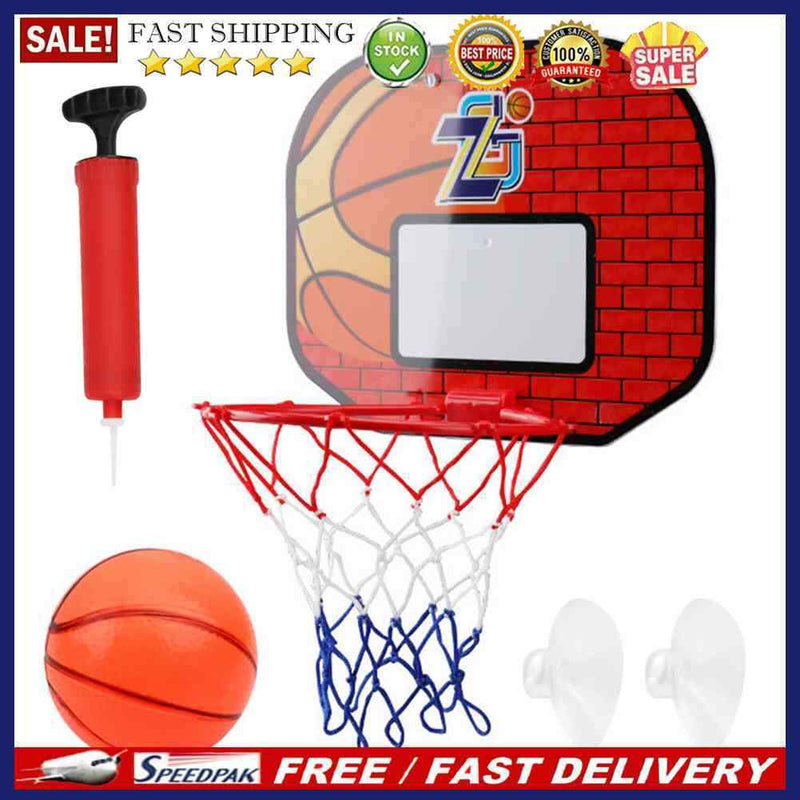 Plastic Basketball Backboard Hoop Set Wall Suction Basketball Board for Chi