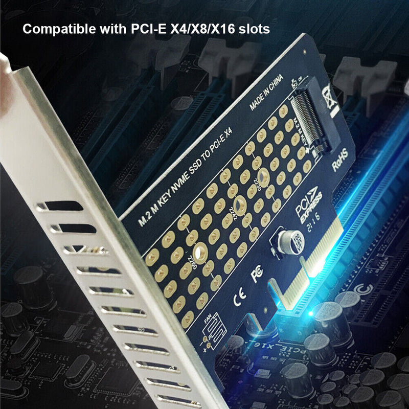 32Gbps Full Speed M.2 NVME to PCI-E X4 Adapter Cards with Hign Baffle (A)