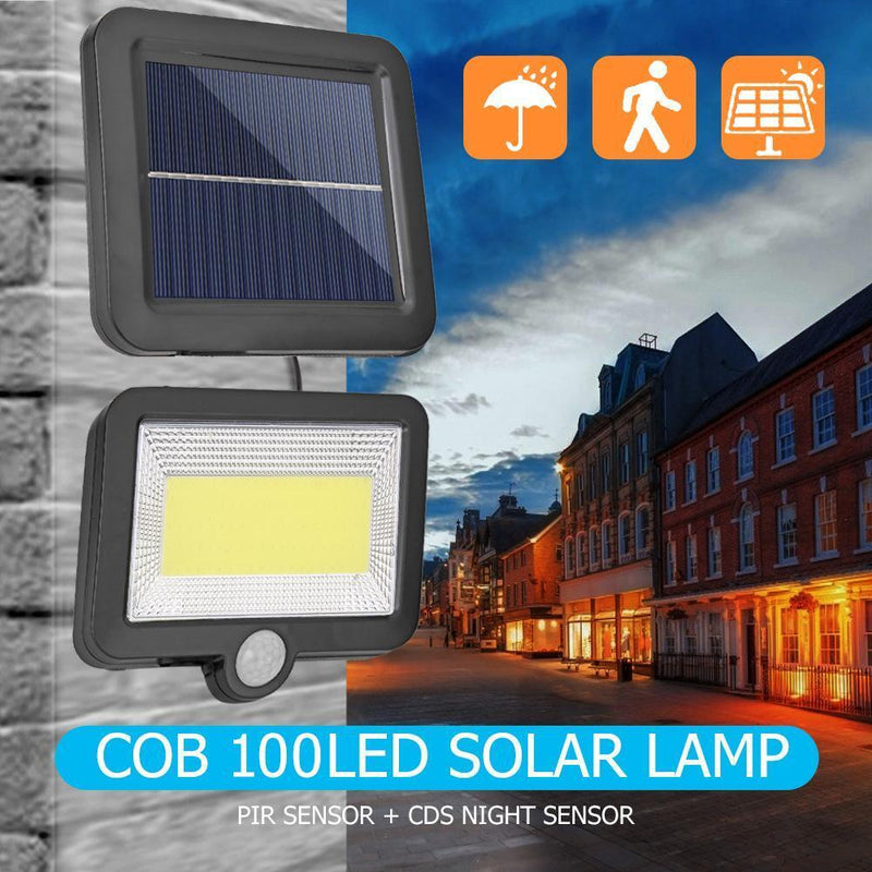 Solar Lamp PIR Motion Sensor COB LED Outdoor Wall Garden Path Night Lighting