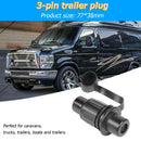 3 Pin 12V EU Waterproof Cable Connector Socket Plug for Trailer Caravan Tru