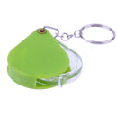 10X Plastic Portable Folding Magnifier Handheld Glass Lens Keychain(Green)
