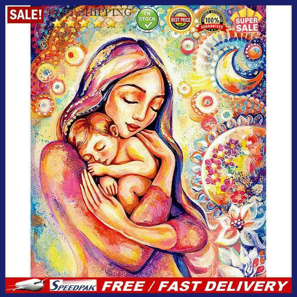 Mother and Child 5D DIY Full Round Drill Diamond Painting Rhinestones Picture