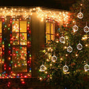 10cm Clear Iridescent Glass Fillable Baubles Balls Christmas Tree Ornaments`
