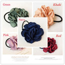 Elastic Rope Women Accessories Ponytail Holder Scrunchie Hair Bands Rose Flower