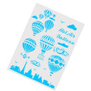Painting Hot Air Balloon Layering Stencils Scrapbooking Embossing Template