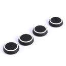 4pcs Silicone Joystick Analog Thumbstick Grip Cover for PS4 (Black + White)