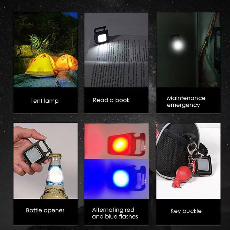 Emergency Camping Light COB Work Light Auto Repair Lamp Keychain Light