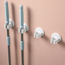 Punch Free Mop Holder Hook Wall Mounted Self Adhesive Broom Brush Storage Hanger