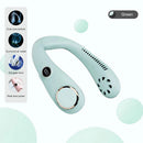 3000mAh LED Digital Air Cooling Hanging Neck Bladeless Sports Fans (Green)