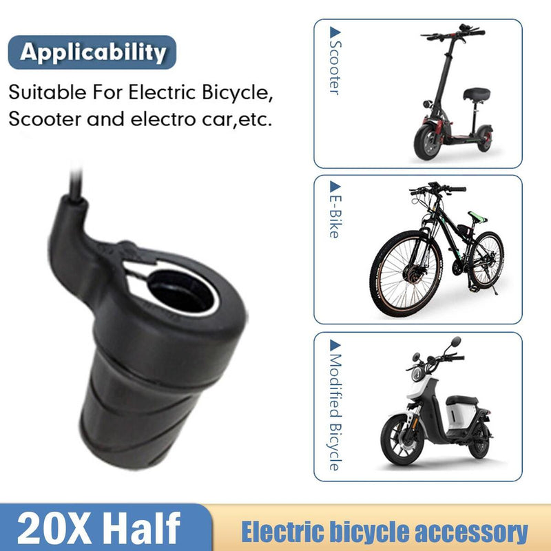 20X Bike Half Twist Throttle Grip 22.2mm with Cable for Electric Bike E-bike,`