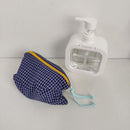 Fashion Women Plaid Printing Small Handbags Cosmetic Storage Bags (Blue)