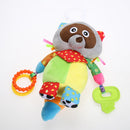 Baby Kids Plush Toys Teether Educational Hanging Musical Toys (Raccoon)