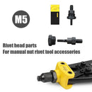 Rivets Nuts Insert Flat Head Threaded Nut for Hand Riveter Gun Tools (M5) Newly