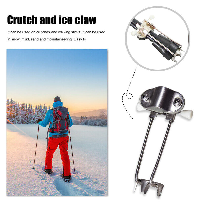 Ice Walking Claw Crampon Sticks Ice Snow Anti Brief Trekking Pole Accessories