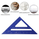 7 inch Triangle Ruler Angle Protractor for Building Framing Tools (Blue) Newly