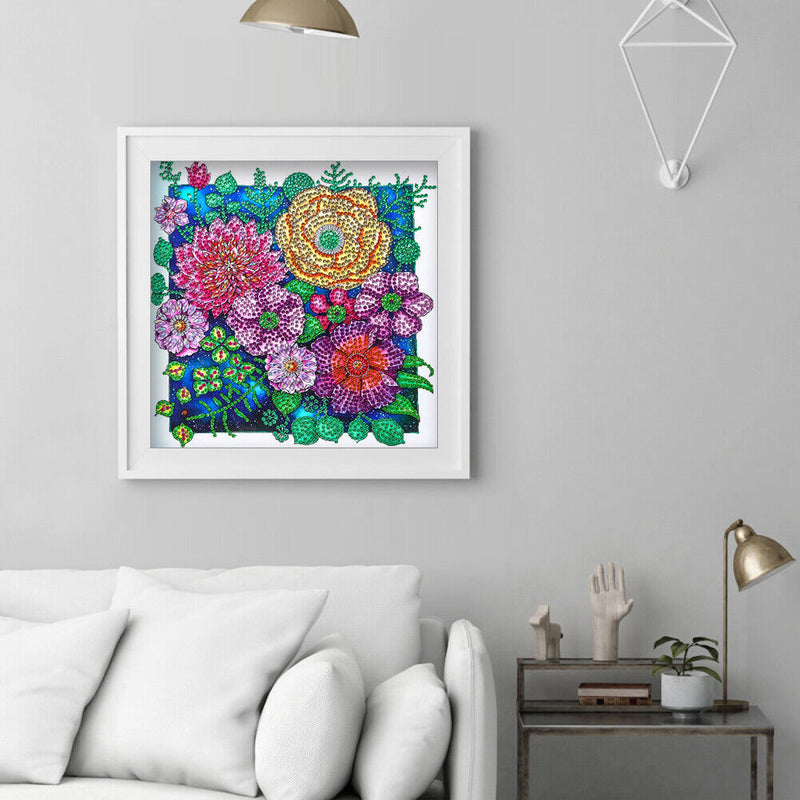 5D Part Special Shaped Drill Crystal Diamond Painting Flower Kit Art Craft