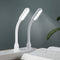 LED USB Night Light Desk Book Light Portable Lamp Bendable Lighting (White)