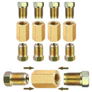 12Pcs/Set 3/16" Brake Line Repair Female Union Inverted Tube Fittings Nuts P1F4