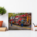 5D Diamond Painting DIY Fire Truck Full Round Drill Mosaic Rhinestone Picture