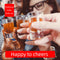 6 Shot Glass Wine Whisky Beer Dispenser Holder for Home Party (Transparent)