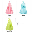 Accessories 33*20cm Hanging Cloth Coral Velvet Hand Towel Super Absorbent
