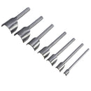 7pcs Leather Half-Round Cutter Punch DIY Craft Wallet Edge Trimming Tool Newly