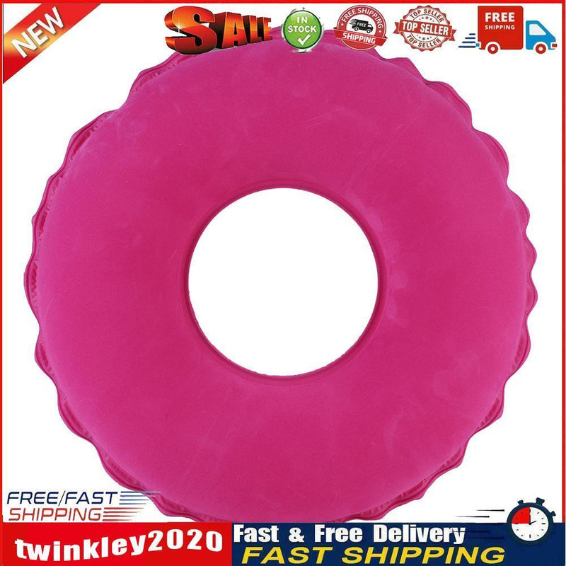 Inflatable Ring Round Seat Cushion Massage Medical Hemorrhoid Pad (Pink) Newly