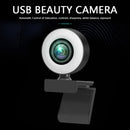 1080P HD 2MP Webcam Light Built-in Microphone USB Web Camera for PC Live Steam
