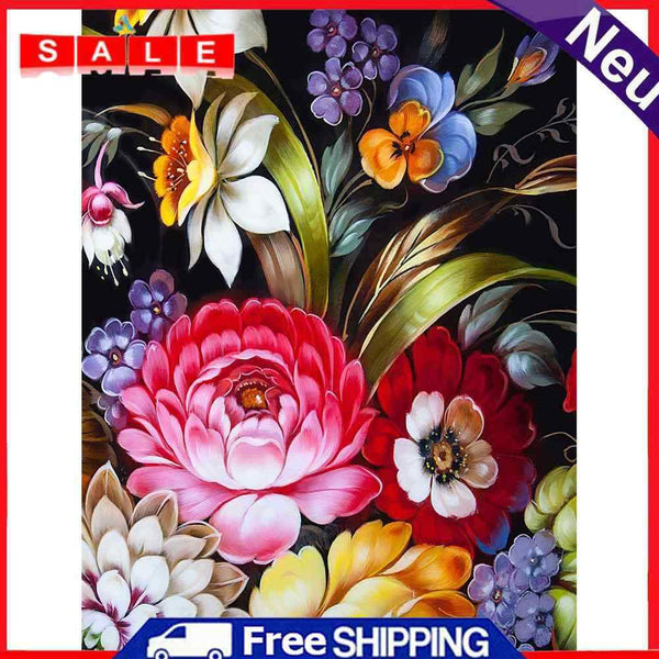 Drawing Paintwork Flower Home Wall Living Room Decoration 40x50cm Without Frame