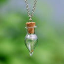 10 x Mini Empty Teardrop-shaped Vials Glass Bottles Vial Charm Pendant T hot.