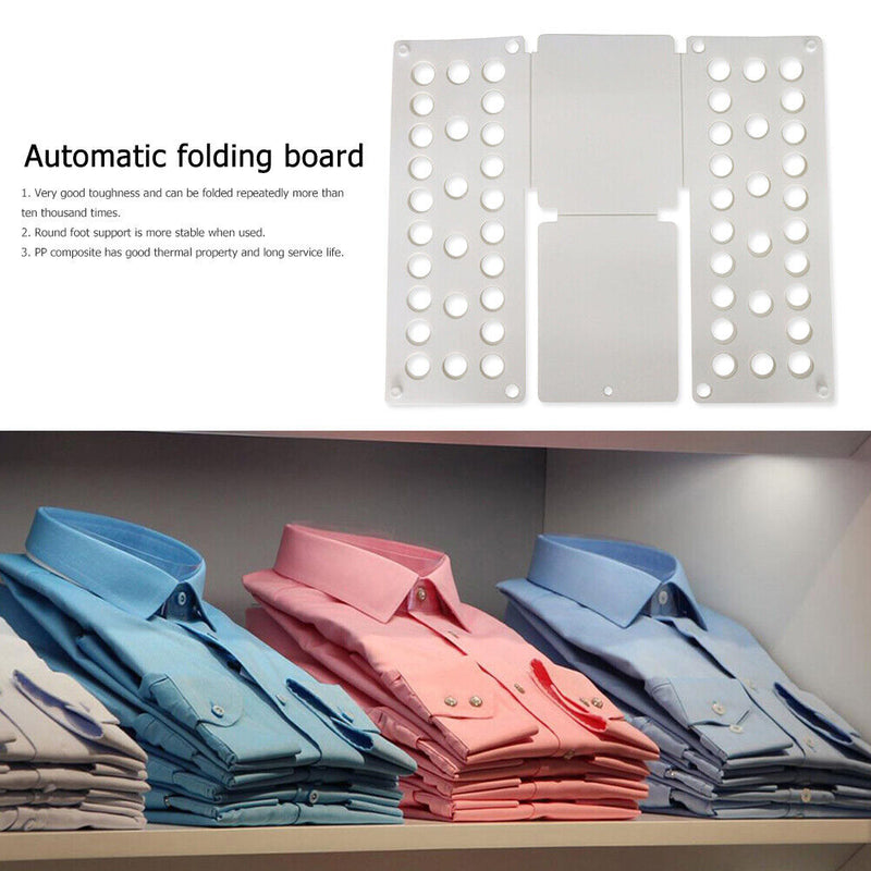 Laundry Folding Board Kids Adjustable Clothes Holder Organzier (White) Newly