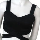 Sexy Women Cut-out Bustier Bralet Crop Top Corset Vest Blouse Tank S
