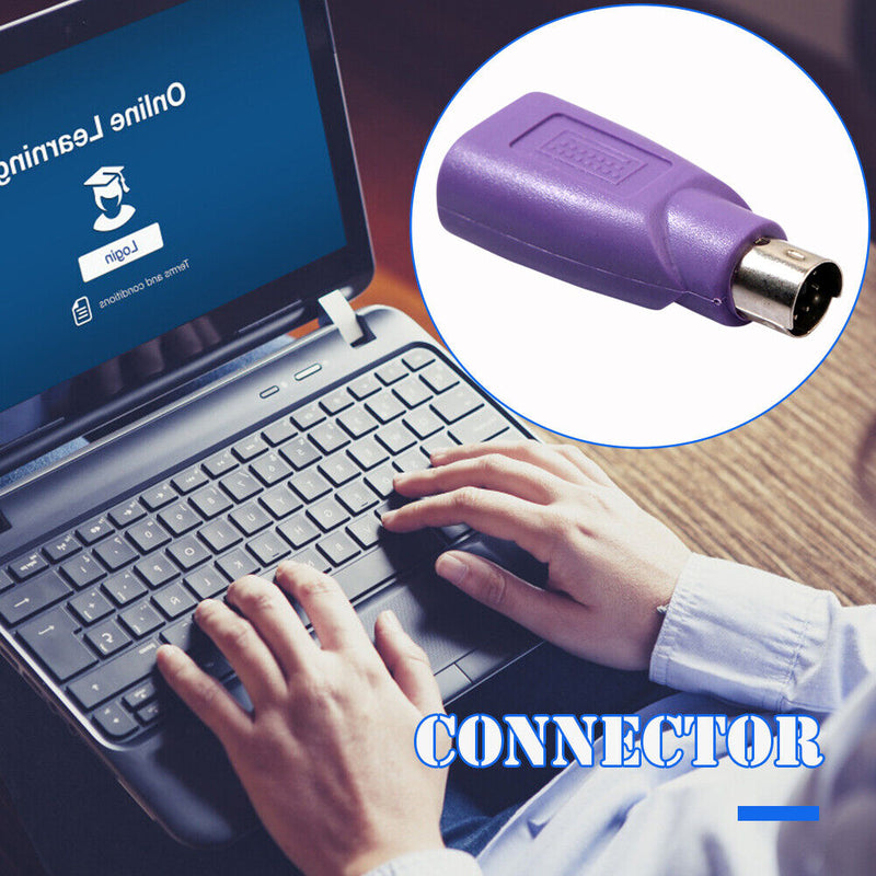 2pcs PS2 Male to USB Female Adapter Computer Mouse Keyboard Converters