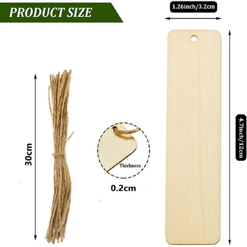 Desk Supplies Reading Book mark Diy Handmade Craft Blank Wooden Bookmark