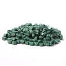 200pcs Octagonal Wax Seal Bead Retro Stamp Tablet for Envelope (Pine Green)