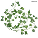 6.56ft Ivy Leaf Garland Green Plant Plastic Vine Foliage Decorations Y5Z2
