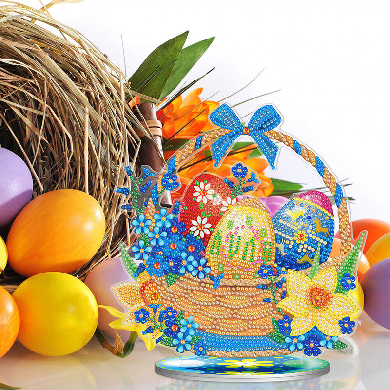 5D Diamond Painting Desktop Ornament DIY Easter Rhinestone Mosaic Art Craft Kits