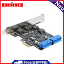Desktop PC USB 3.0 Expansion Card Front PCI-E to 19/20 Pin Header Adapter Module