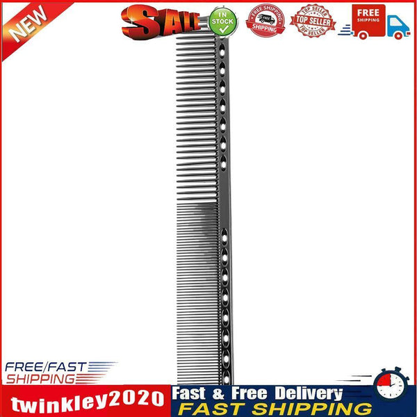 Aluminum Anti-static Hairdressing Combs Hair Cutting Hair Brush (Black) Newly