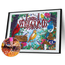 Handmade Part Drill Bird Letter 5D Special Shaped DIY Diamond Painting Kit Gift