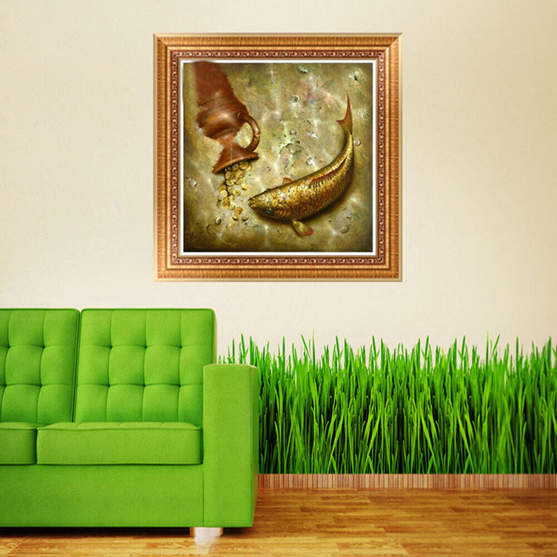 DIY 5D Diamond Embroidery Painting Fish Cross Stitch Craft Home Decor Kit