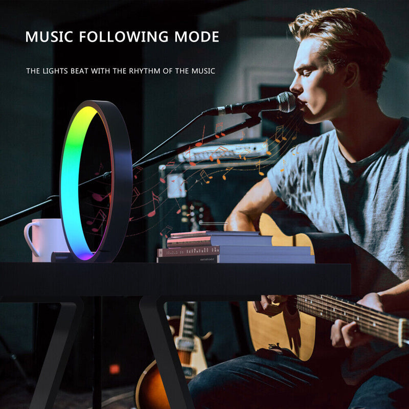 Remote Control Ring Night Light RGB Bedside Desk Atmosphere LED Lamps